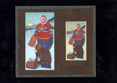 Picture, Helmar Brewing, Hockey Icers Card # 25, Gump WORSLEY, Setting sun, Montreal Canadiens